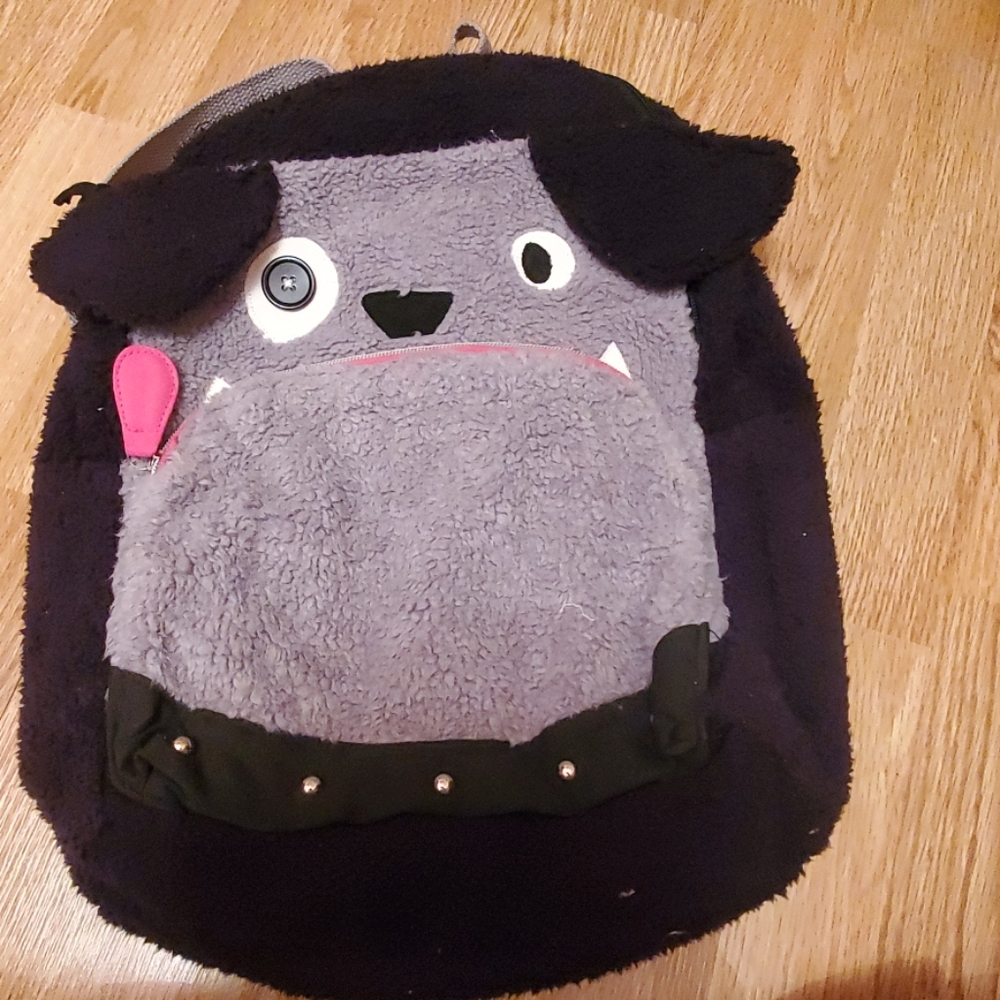 Fuzzy cartoon character back pack